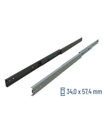 Bild Überauszug 048 120 kg/Pr Länge 1200 mm Zuhaltung - Schock Teleskopschienen-0