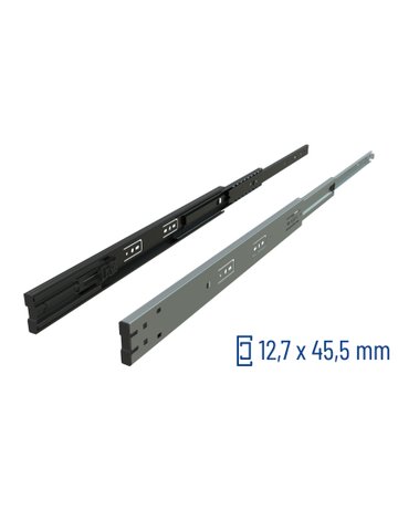 Bild Vollauszug 072 45 kg/Pr Länge 500 mm RAL7016, Ged. selbst, Trennung, Air M - Schock Teleskopschienen-0