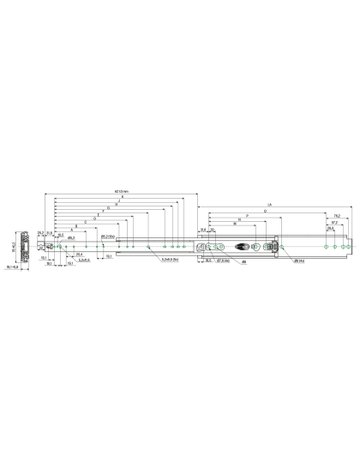 Bild Vollauszug 076 200 kg/Pr Länge 660 mm Verriegelung geöffnet und geschlossen - Schock Teleskopschienen-1