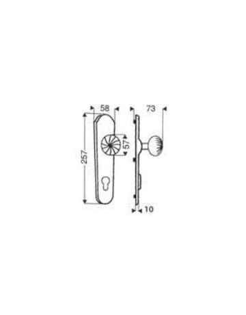 Bild Schutz-Knopflangschild SI-K270 PZ 72 mm EI Rowe Zylinderüberstand 12-14 mm - Scheitter-1