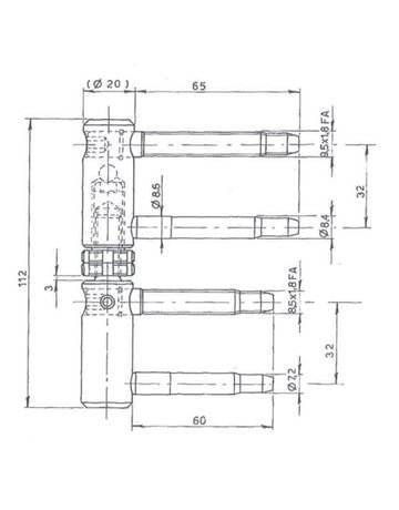 Bild SFS HaustürBand 12R 20-021 verzinkt 50 kg pro Band /FD-Dichtung / mit Stifts.-1