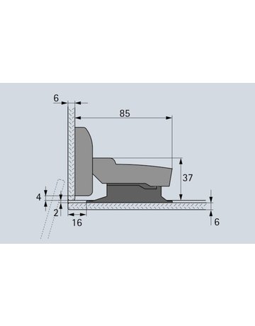 Bild Möbel-Topfscharnier,110° Sensys 8645i,9135141,vorlieg.,vernickelt - Hettich-1