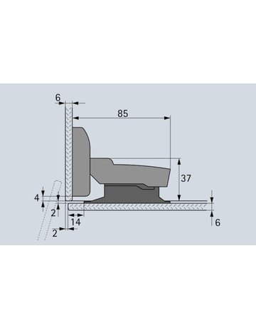 Bild Möbel-Topfscharnier,110° Sensys 8645i,9135141,vorlieg.,vernickelt - Hettich-2