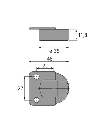 Bild Klappenscharnier Markant 7.1, vernickelt - Hettich-3