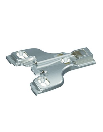 Bild Face-Frame-Montageplatte mit Langloch-Höhenverstellung, vernickelt, Lochreihe 9.5 x 40 mm, zum Anschrauben, Distanz 4.5 mm - Hettich-0