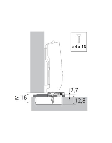 Bild Adapter zur Reduzierung der Bohrtiefe, für Bohrbild TH / TS, Dicke 2.7 mm - Hettich-1