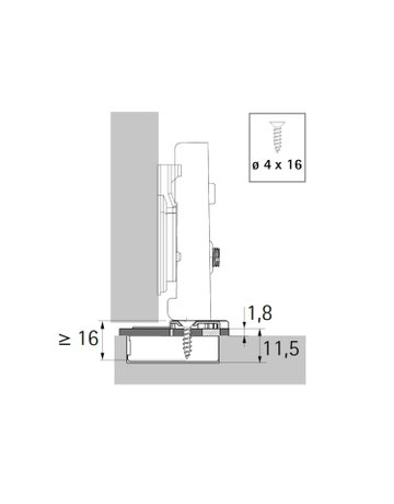 Bild Möbel- Reduzierungsadapter, Stärke 1,8mm, Veosys, 9306263, Kunststoff transparent - Hettich-1