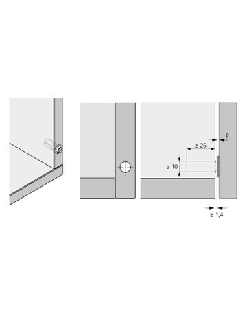 Bild Push to open Lock Magnet zum Einbohren grau - Hettich-1