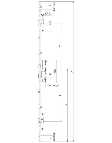 Bild MFS AS2600 40/92/8 mm U-Stulp 6 x 24 mm Ausführung B001 Nirosta - KFV-3