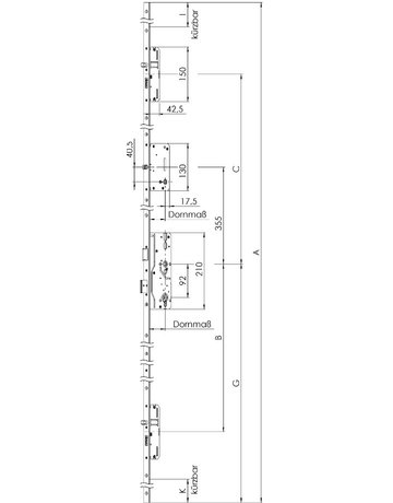 Bild MFS AS2300 65/92/10 mm Flach 20 mm Edelstahl matt gebürstet - KFV-3