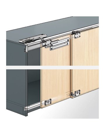 Bild TopLine L, Set Lauf- und Führungsteile, 18 - 30 mm, 2-türig, vordere Tür rechts - Hettich-1