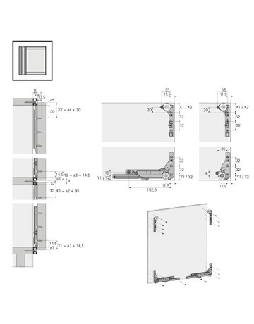 Bild SlideLine M Profilsets: 2 Profile, Profilhöhe mm 18 mm, Länge 4000 mm - Hettich-2