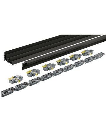 Bild MB-Lauf-/Führ.prof.set,ob.lauf.,auflieg.TopLine XL 9336470,schwarz eloxiert, 4000mm - Hettich-0