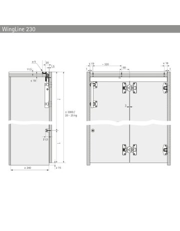 Bild WingLine 230/77 Laufprofil, 2400 mm, schwarz - Hettich-2