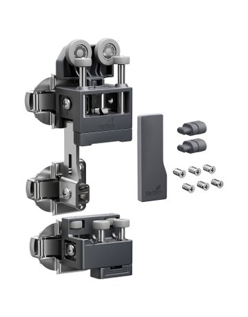 Bild Falttürbeschläge-Set,ls,ohne SA,schwer WingLine L,2-flg.,max.25kg,anthrazit - Hettich-0