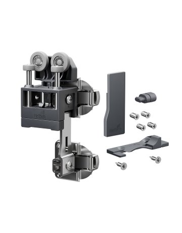 Bild Falttürbeschläge-Set,rs,mit SA,leicht WingLine L,2-flg.,max.12kg,anthrazit - Hettich-0
