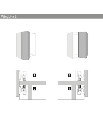 Bild MB-Führungsteil, mit Schließautomatik WingLine L/S T2 9338979,weiß - Hettich-5