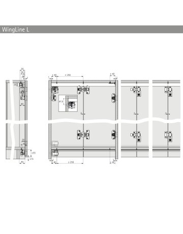 Bild Mittelscharnier mit einstellbarem, versetztem Drehpunkt, zum Einpressen - Hettich-2