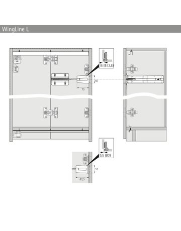 Bild Öffnungssystem WingLine L 9339587 schwer,anthrazit - Hettich-2