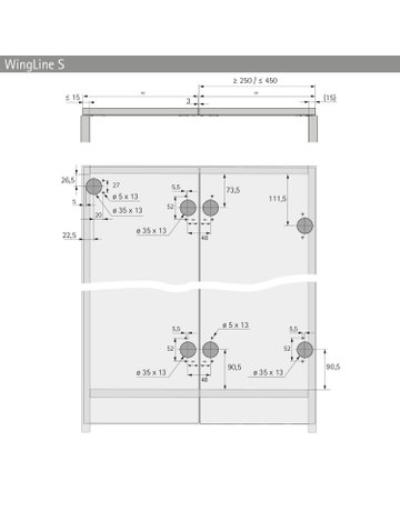 Bild Mittelscharnier mit einstellbarem, versetztem Drehpunkt, zum Einpressen - Hettich-7