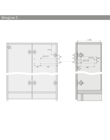 Bild Öffnungssystem WingLine L 9339587 schwer,anthrazit - Hettich-7