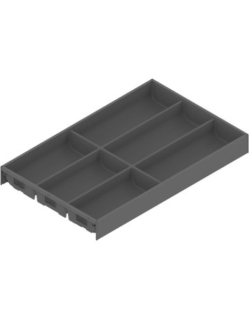 Bild AMBIA-LINE Besteckeinsatz, für LEGRABOX/MERIVOBOX Schubkasten, Kunststoff / Stahl, 6 Besteckfächer, NL=500 mm, Breite=300 mm, oriongrau matt - Blum-1