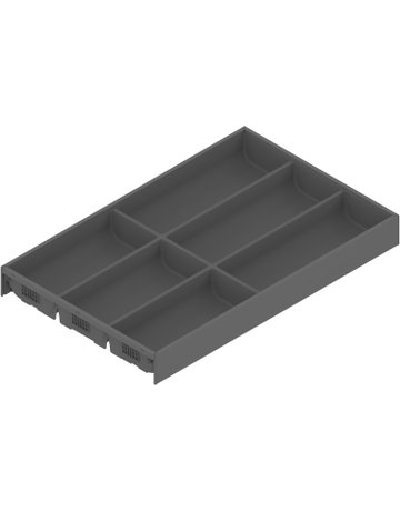 Bild AMBIA-LINE Besteckeinsatz, für LEGRABOX/MERIVOBOX Schubkasten, Kunststoff / Stahl, 6 Besteckfächer, NL=500 mm, Breite=300 mm, oriongrau matt - Blum-0