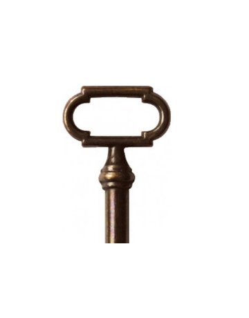 Bild Möbel Schlüssel Messing brüniert 320 3-Zuh. 8 X 8 Nutzlänge 40 mm Schließung 6 - JuNie-0