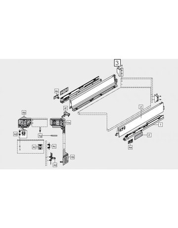 Bild Eck-Rückwandhalter für Space Corner weiß - Blum-1