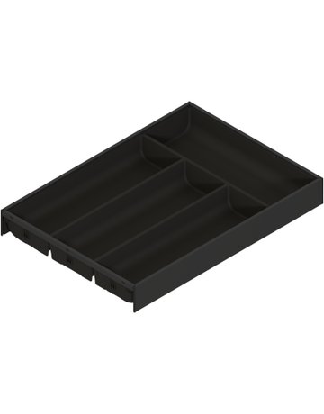 Bild AMBIA-LINE Besteckeinsatz, für LEGRABOX/MERIVOBOX Schubkasten, Kunststoff / Stahl, 4 Besteckfächer, NL=450 mm, Breite=300 mm, carbonschwarz matt - Blum-0