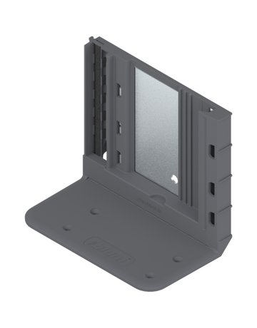 Bild SERVO-DRIVE Aufnahmewinkel für 2 Antriebseinheiten, mit Kabel (Kabelüberstand 800 mm), R737staubgr./verzin. - Blum-0