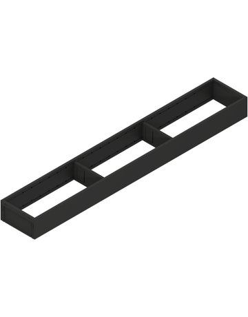 Bild AMBIA-LINE Rahmen, für LEGRABOX/MERIVOBOX Schubkasten, Stahl, NL=650 mm, Breite=100 mm, carbonschwarz matt - Blum-0