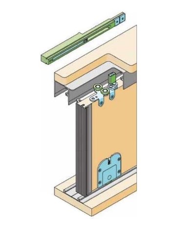 Bild Schiebebeschlag Serie 1200 Bausatz 60 kg - Hein-4