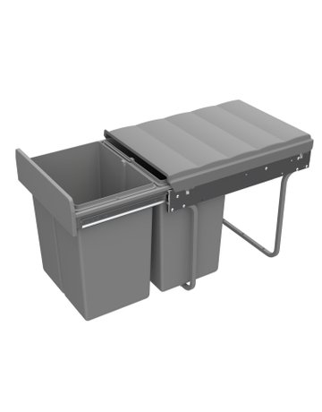 Bild Bin.it Duo II - 400 Einbauabfallsammler, 338 x 485, grau - Hettich-0