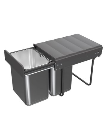 Bild Bin.it Duo II - 400 Einbauabfallsammler, 338 x 485, schwarz - Hettich-0