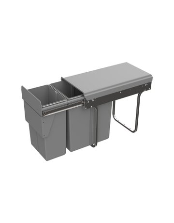 Bild Küchen-Abfallsystem,Schrankb.min.300mm BIN it. Duo 49476,1x20/1x10l, Eimer:KF - Hettich-0