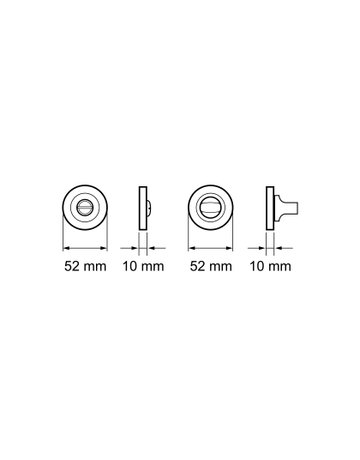Bild Drückerrosette EZ1332 DR FS Ø 52 x 10 mm Titan grau - Karcher Design-1