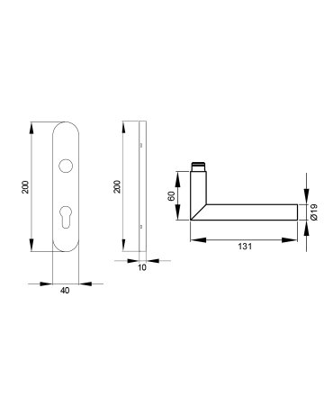 Bild Halb-Langschildgrt.Rhodos EL/FS 28 PZL 72mm FS 9mm Edelstahl matt - Karcher Design-1