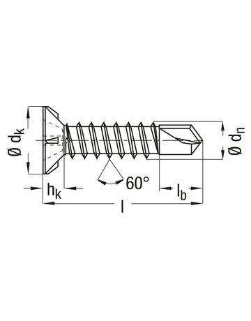 Bild FEX-A SENKKOPF FRAESRIPPEN KREUZSCHLITZ 3,9 x 16 mm H2 BOHRSPITZE WIROX - SPAX-3