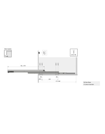 Bild Vollauszug,470mm, 40kg 9338462,mit Silent System - Hettich-2