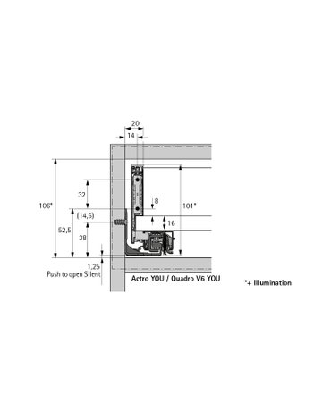 Bild MB-Schubkastenzarge,Nennl.270mm,weiß AvanTech YOU 9353383,links und rechts - Hettich-5