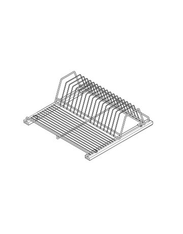Bild Frontauszug-Tellerhalter,ohne Endkappen CargoPlus 9216612, B312xH135xT509,NL 520 - Hettich-1