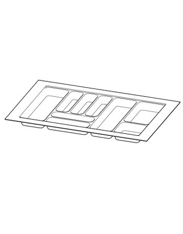 Bild OrgaTray 440, anthrazit, 441 - 520 / 701 - 800, anthrazit - Hettich-0