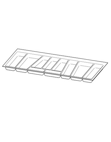 Bild OrgaTray 740, NL 450 x 1000 mm, weiß - Hettich-0