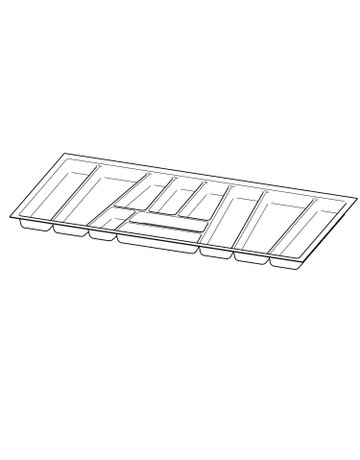 Bild OrgaTray 740, NL 500 x 1000 mm, anthrazit - Hettich-0
