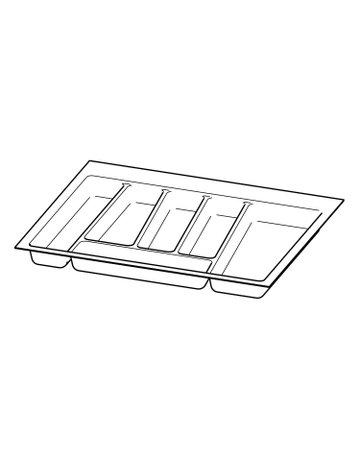 Bild OrgaTray 740, NL 450 x 600 mm, weiß - Hettich-0