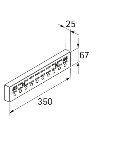 Bild Distanzleiste, 25 x 350 x 67, anthrazit - Hettich-2