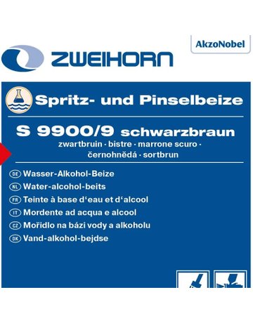 Bild Spritz-und Pinselbeize schwarzbr. S 9900/9 1 ltr - Zweihorn-0