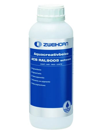 Bild Aquacreativ-Beize schwarz ACB RAL 9005 1000 ml - Zweihorn-0