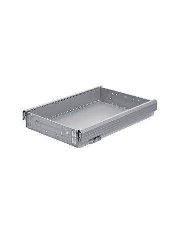 Bild Stahlschubkasten mit vormontiertem Zugstück - Systema Top 2000, 370 x 354, Aluminium Optik - Hettich-0